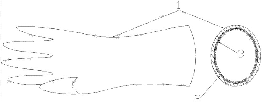 一种降温绝缘手套的制作方法