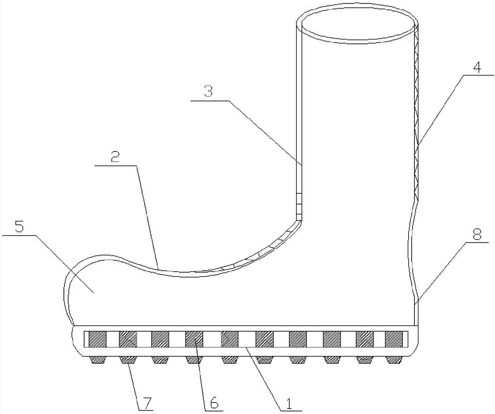 一种防滑雪地靴的制作方法