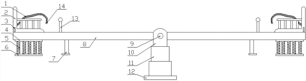 一种带有防护装置的跷跷板的制作方法