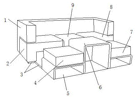 一种多功能组合式沙发的制作方法