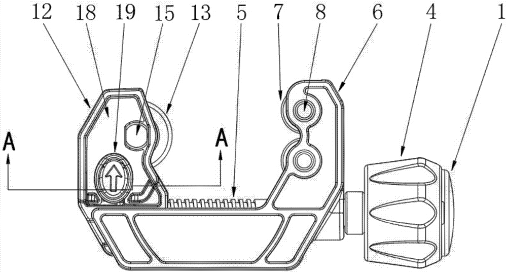一种管子割刀活动螺母离合连接结构的制作方法