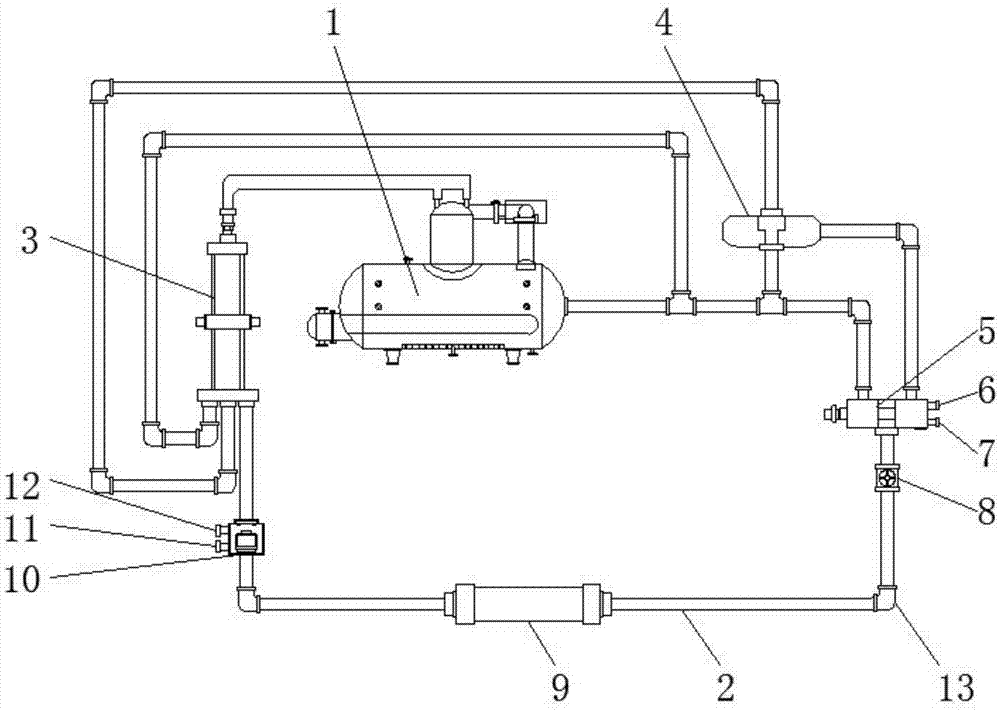 一种余热利用的高效降膜式螺杆热泵机组的制作方法