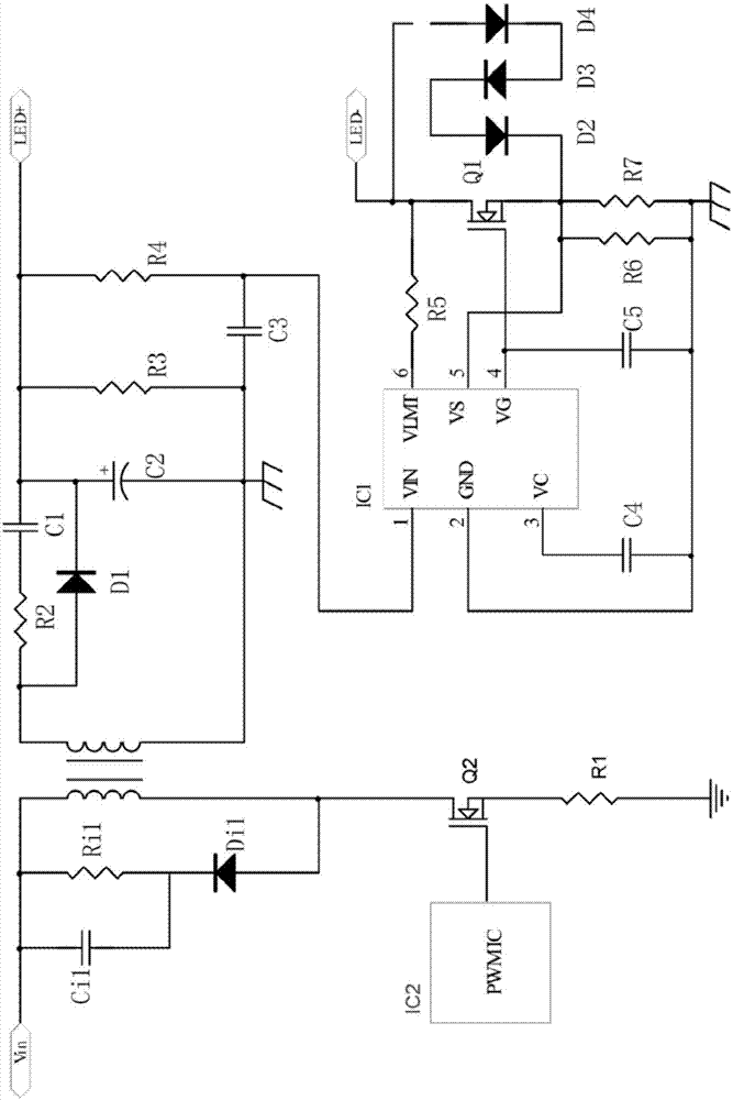 低纹波LED控制装置的保护电路的制作方法