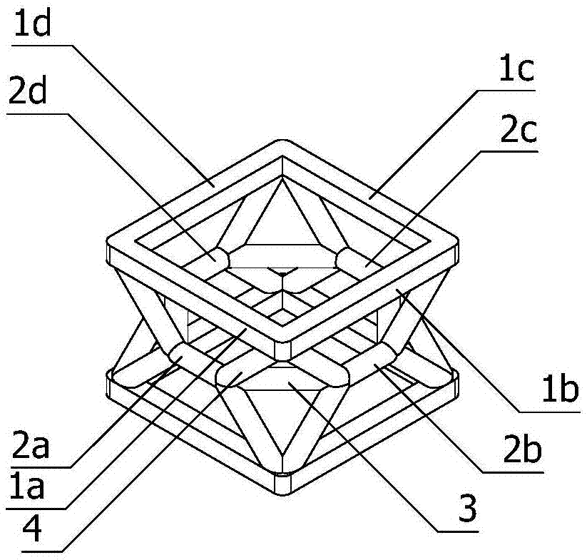 内凹八边形立方点阵夹层板结构的制作方法