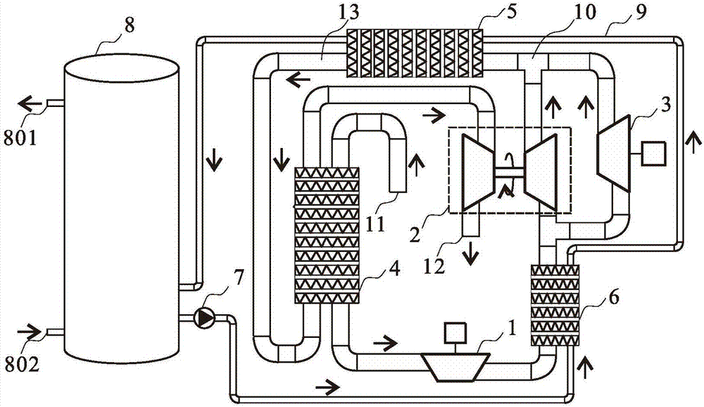 一种空气循环的开式热泵热水制备方法与流程
