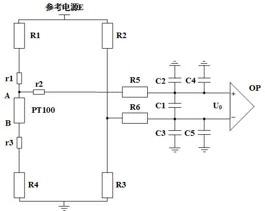 一种提高钢轨温度测量精度的测量电路及参数选取方法与流程