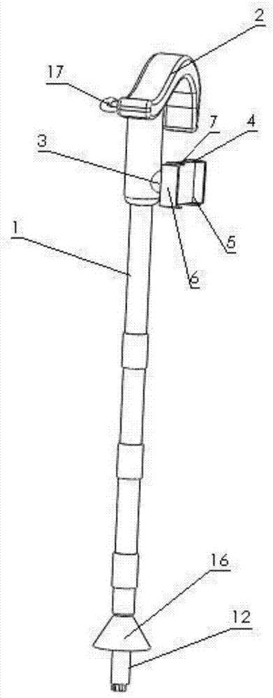一种带自拍充电和无线wifi功能的登山杖的制作方法