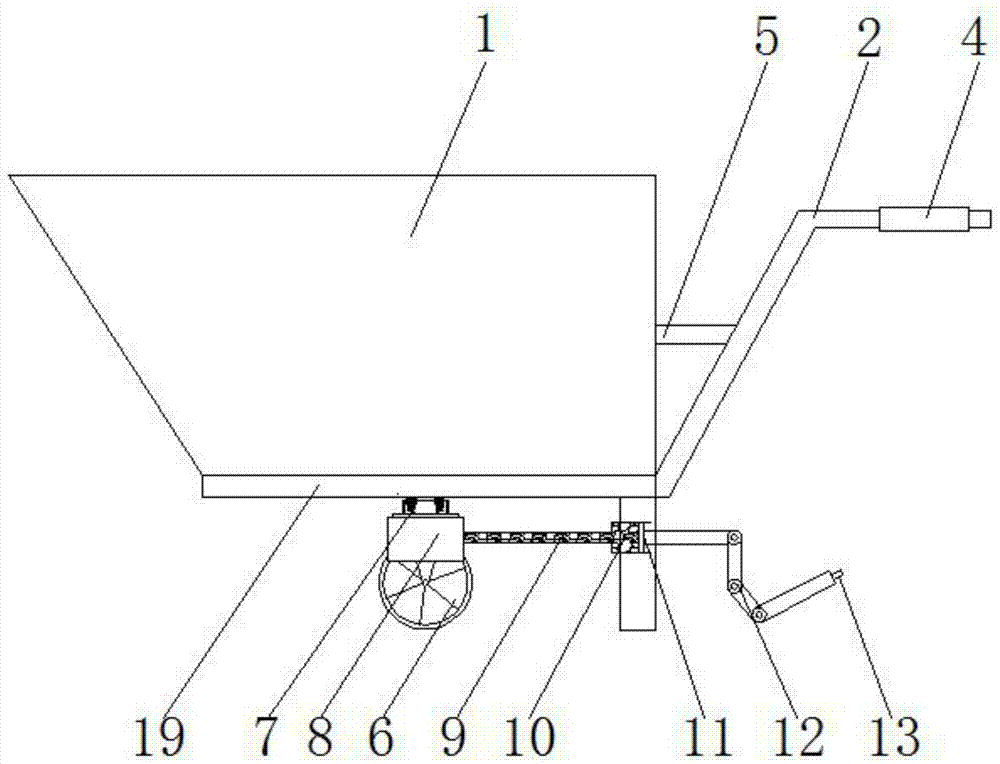 一种具有刹车功能的建筑手推车的制作方法