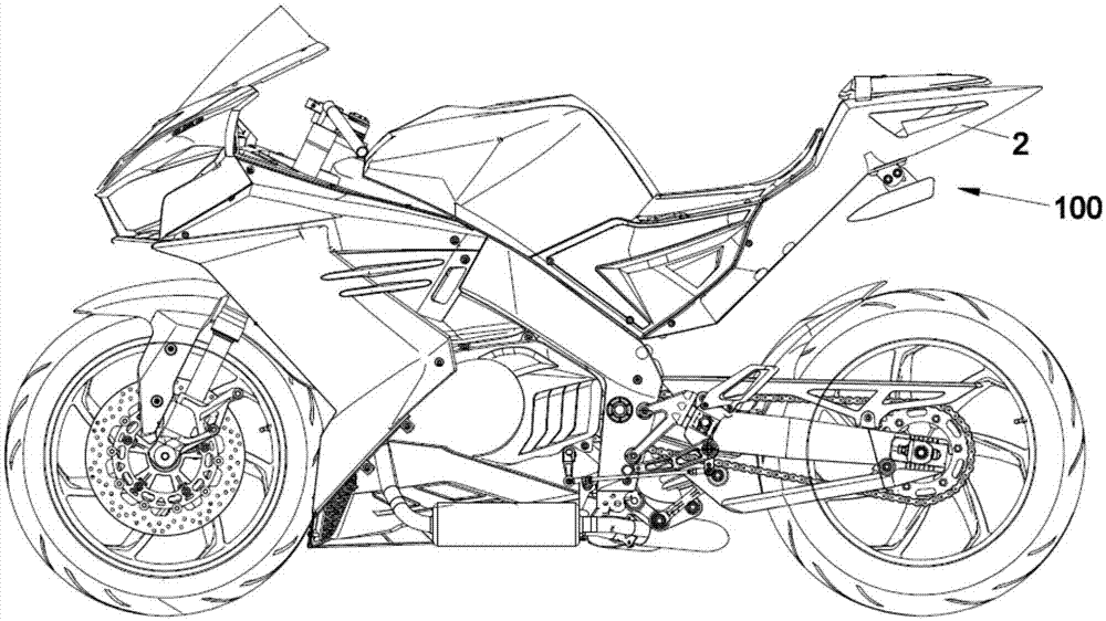 摩托车尾部导风翼的制作方法