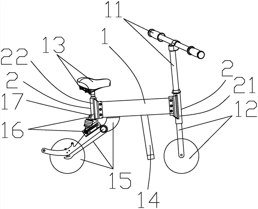 一种电动自行车车架连接结构的制作方法