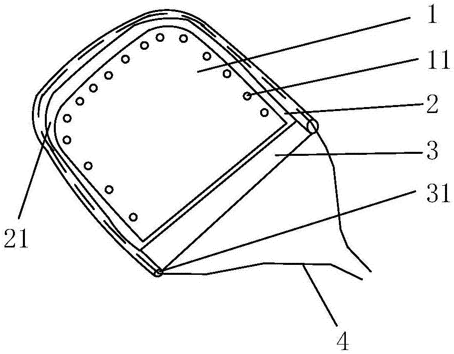 口袋布折边定型装置的制作方法