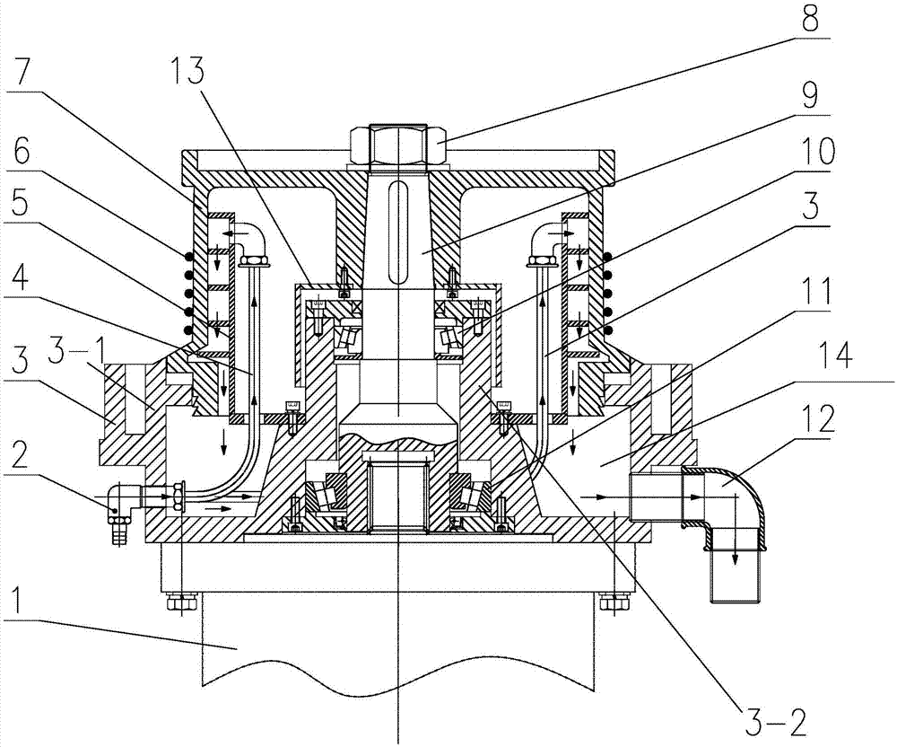 拉丝机卷筒的水冷却系统的制作方法