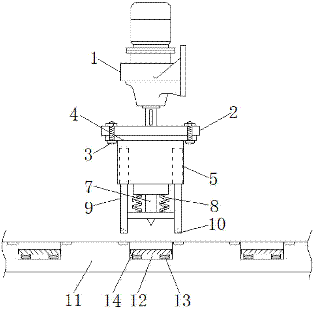 一种汽车油箱盖内板模具吊冲系统的制作方法