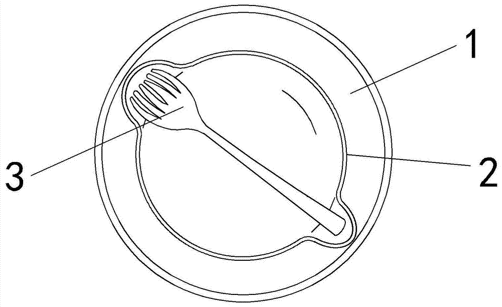 带叉子的饭盒的制作方法