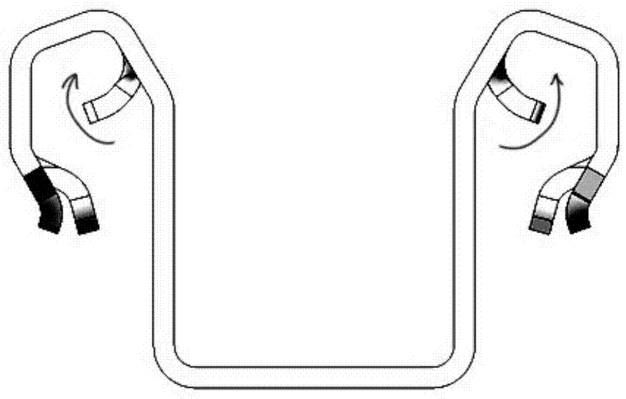 滑轨行程挡点折弯装置的制作方法
