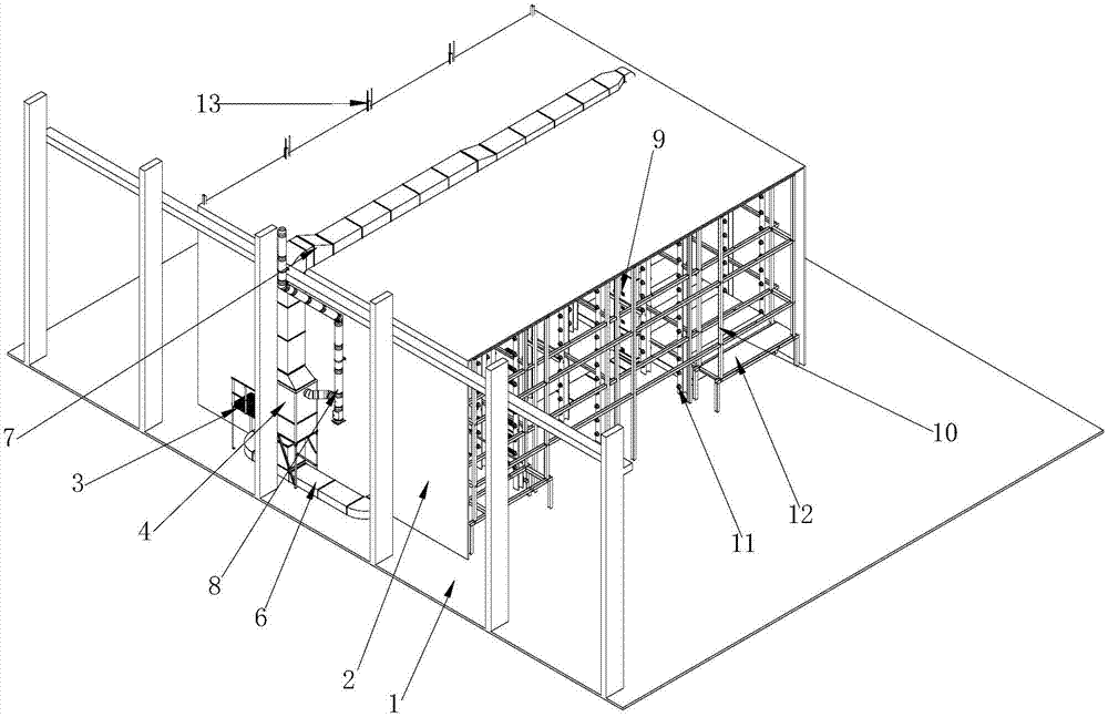 一种热风养护混凝土预制构件的养护窑装置的制作方法