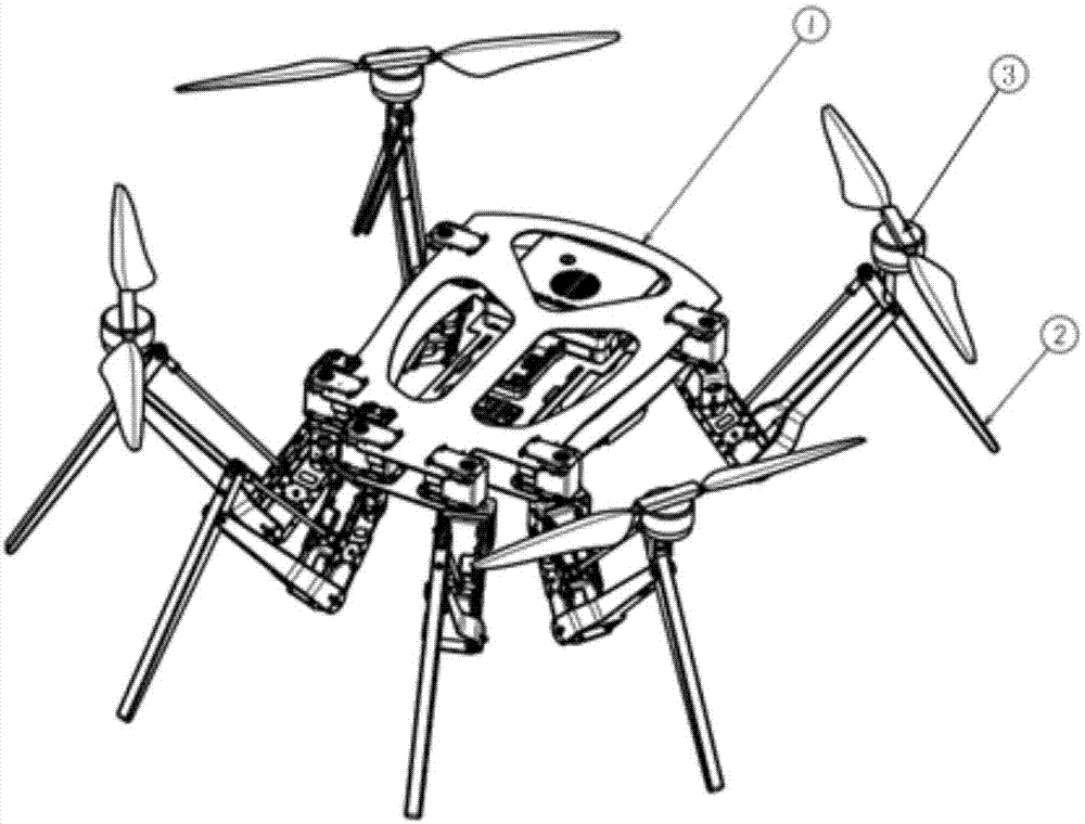 一种微小型四旋翼六足仿生飞爬机器人的制作方法