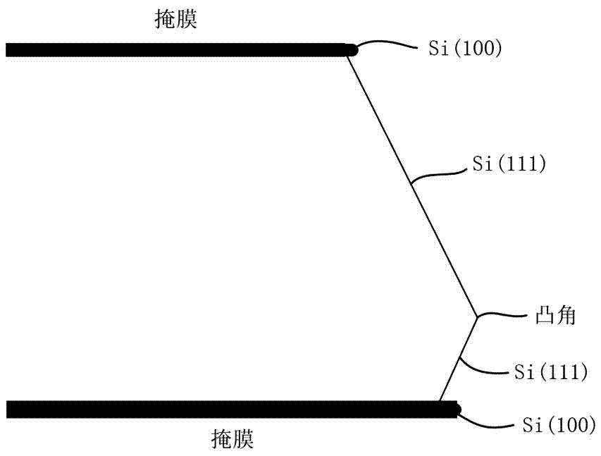 Si(100)晶片上平直的Si{111}与Si{110}面交线的制备方法与流程