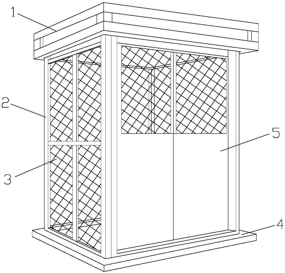 一种高层建筑施工用的防雨雪配电箱防护棚的制作方法