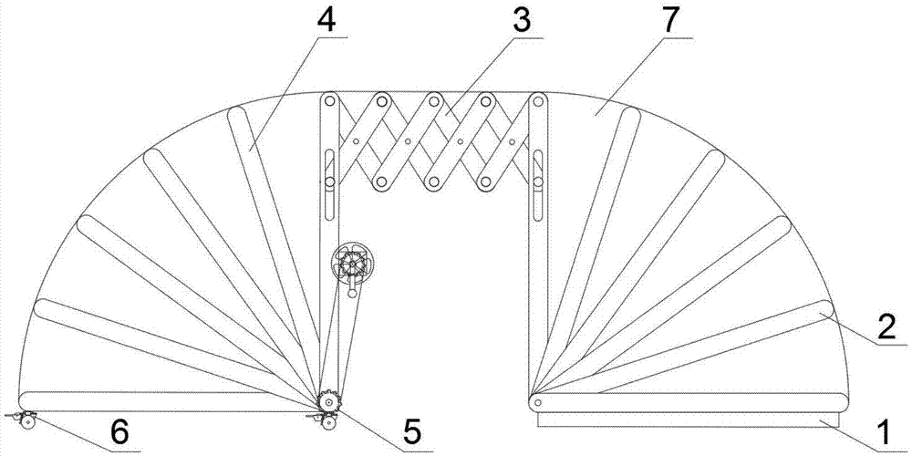 折叠式大空间防撞防高空坠物的简易车库的制作方法