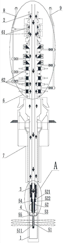 一种半潜式钻井平台或钻井船的水力割缝装置的制作方法
