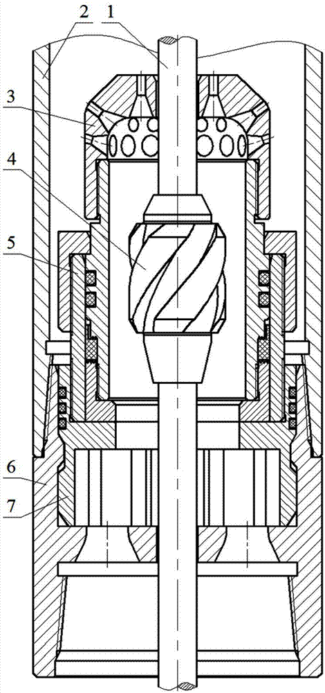 煤层气井排采泵卡爪式螺旋齿对中装置的制作方法