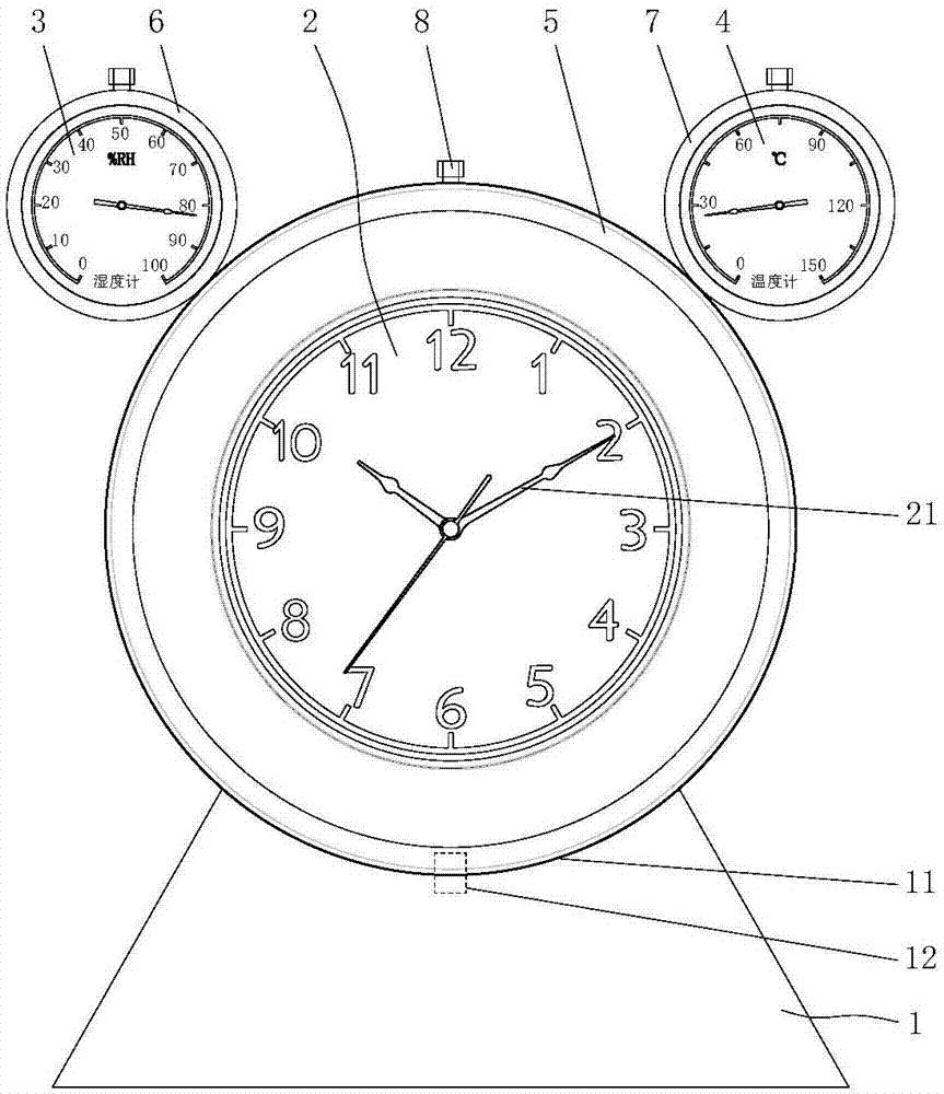 具有温度和湿度提示的石英钟的制作方法