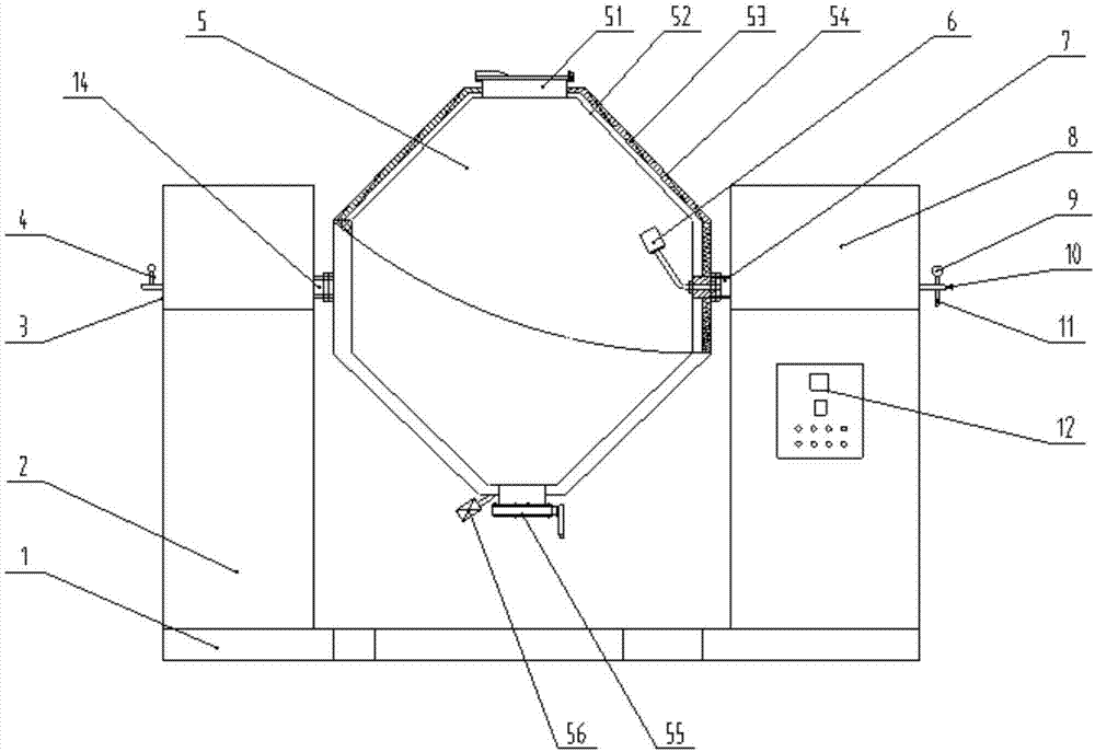 一种双锥回转式真空干燥机的制作方法