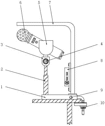 一种会议麦克风用便于安装在桌面边缘的支架的制作方法