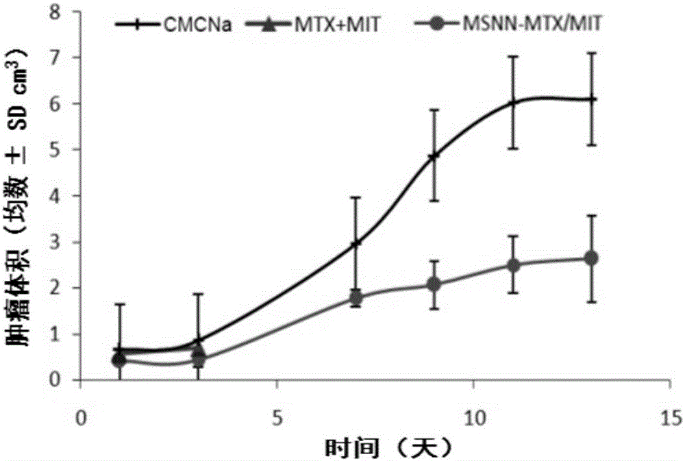 介孔二氧化硅‑甲氨蝶呤‑米托蒽醌纳米粒,其制备，活性及应用的制作方法