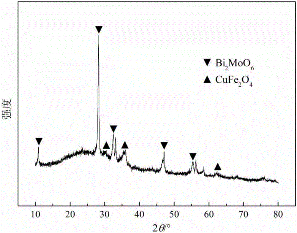 一种磁性Bi2MoO6/CuFe2O4复合光催化材料及其制备方法与流程