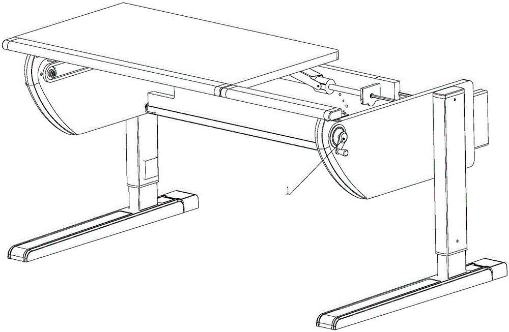一种桌面的手动倾斜装置的制作方法