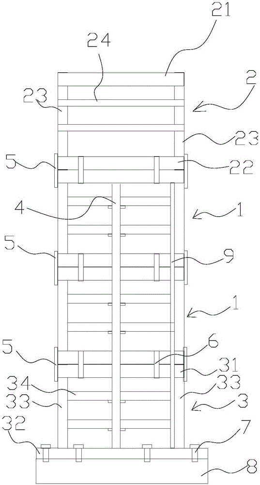 一种模块化连接结构的井道框架的制作方法