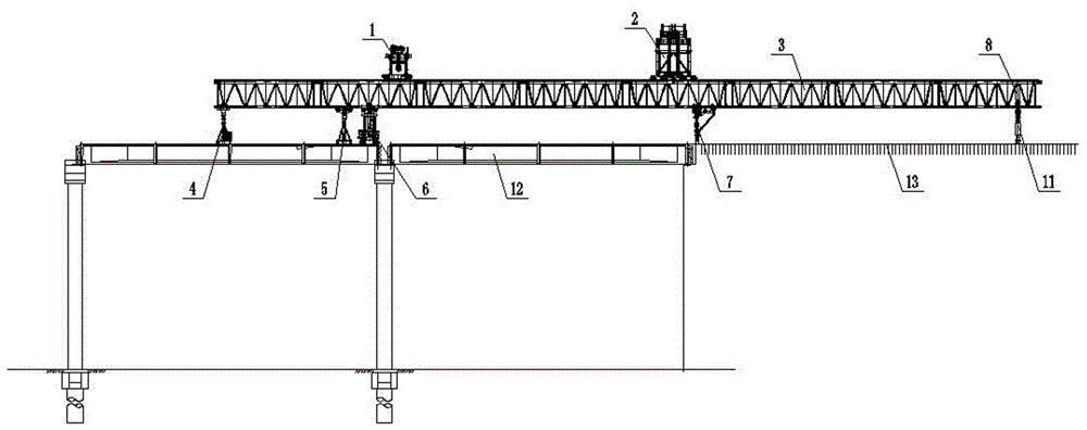 用于架设全预制梁的架桥机的反方向施工调整方法与流程