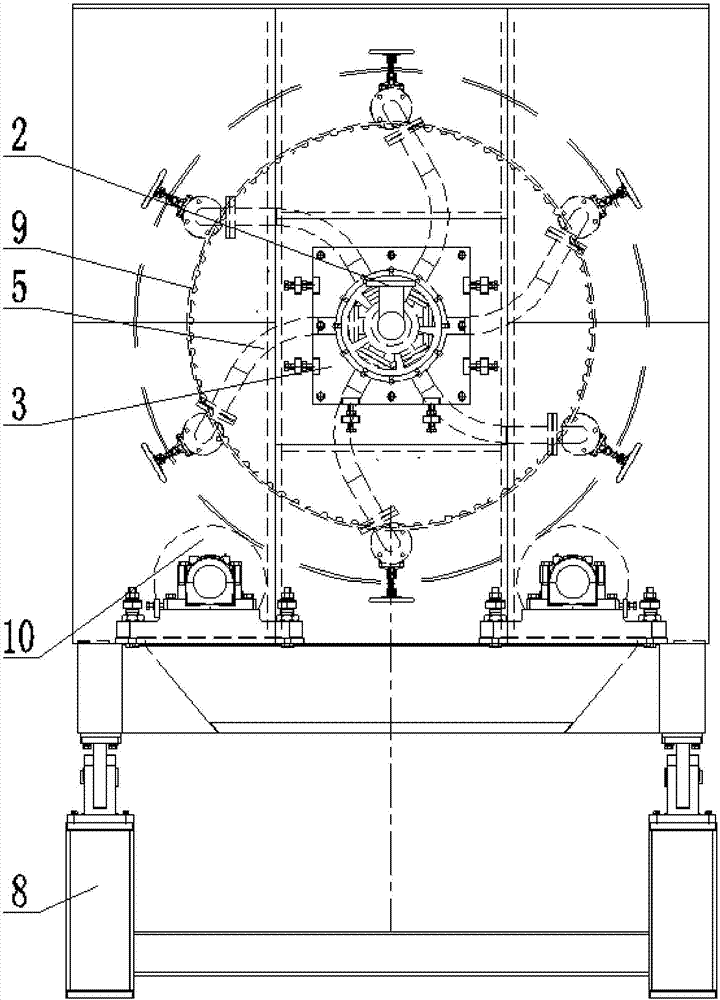 一种滚筒类干燥设备旋转筒体与旋转接头之间的连接结构的制作方法