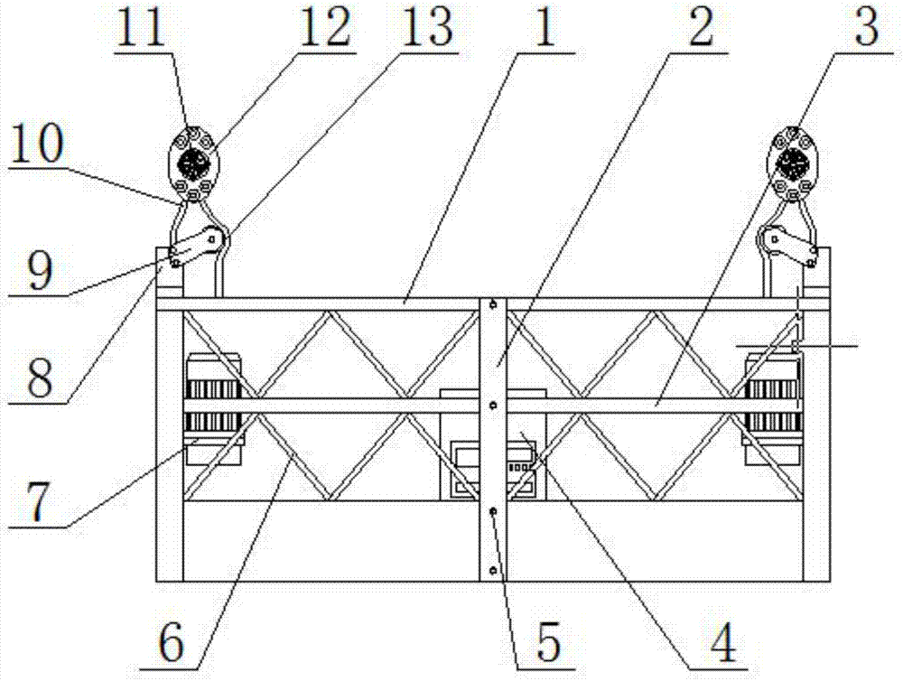 一种防倾斜的建筑吊篮的制作方法