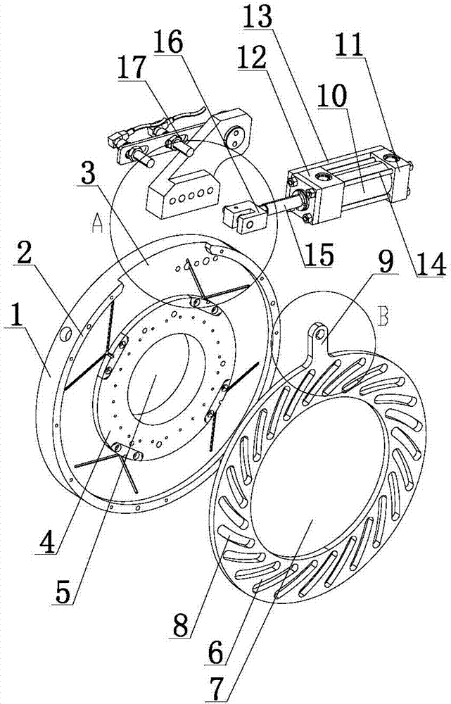 一种弧面电池片插接用液压缸锁接装置的制作方法