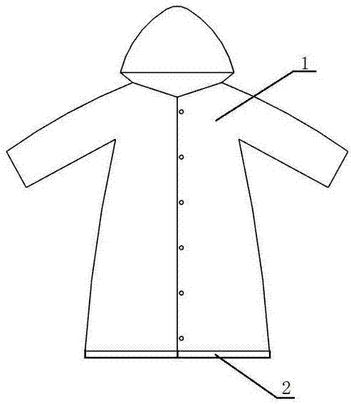一种防溅水雨衣的制作方法