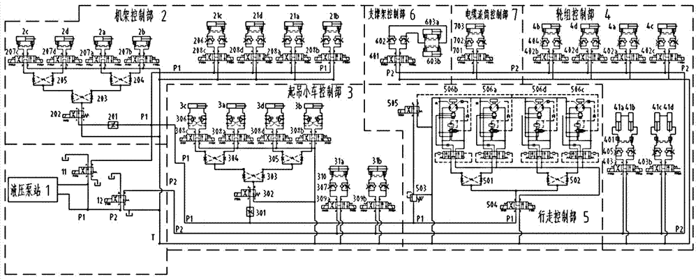 一种无轨变形门式起重机的控制系统的制作方法