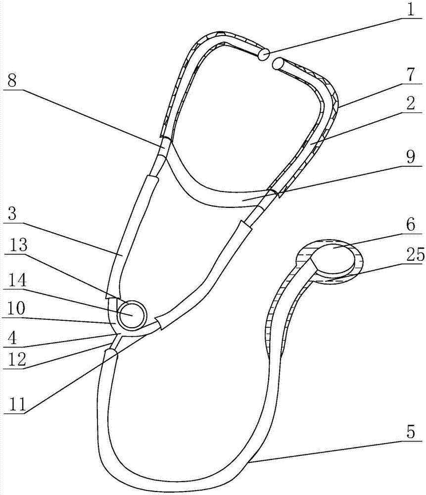 一种内科听诊器的制作方法