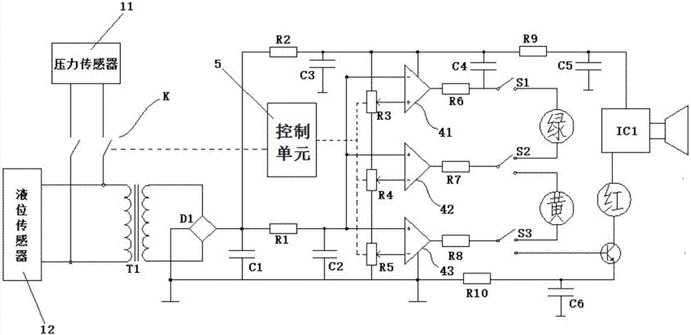 一种汽车油量监测报警装置的制作方法