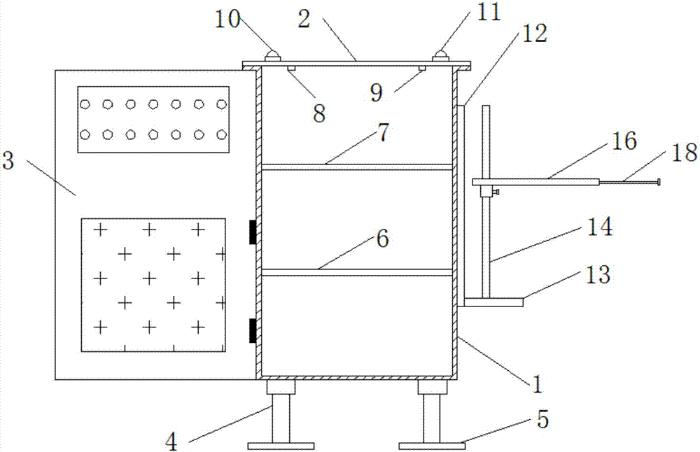 一种带有电脑托架的工业自动化控制柜的制作方法