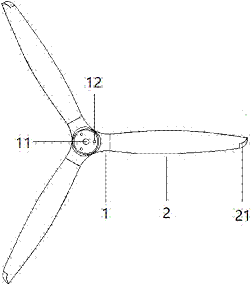 倾转旋翼轻小型无人机专用的螺旋桨的制作方法