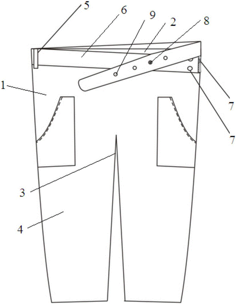 带有脱卸腰带的童裤的制作方法