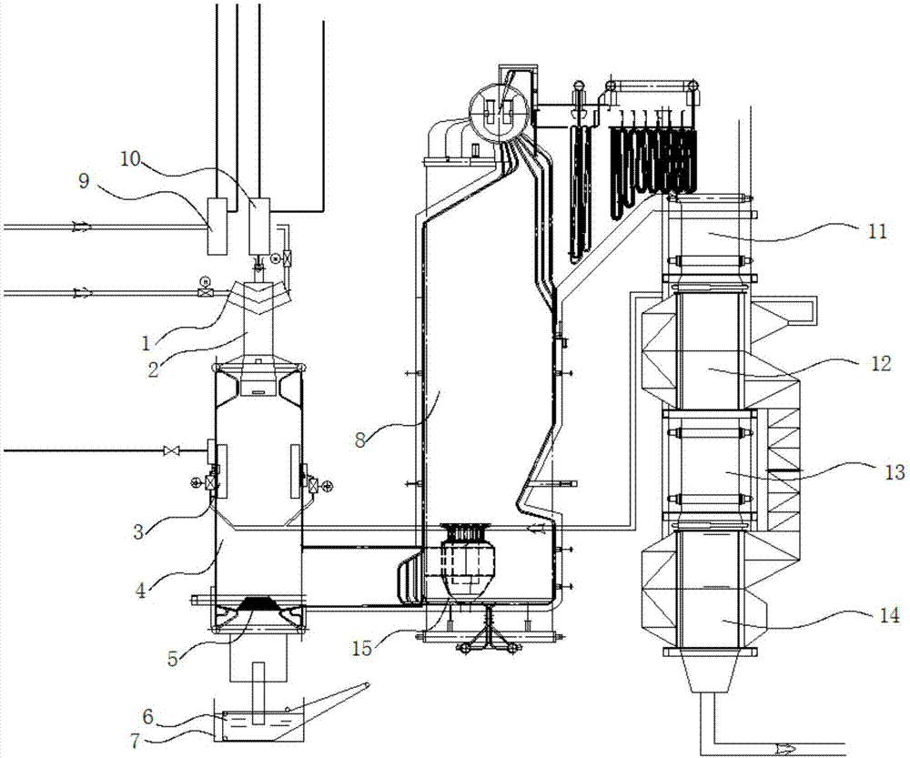 旋离器和带有旋离器的含盐危废焚烧炉的制作方法