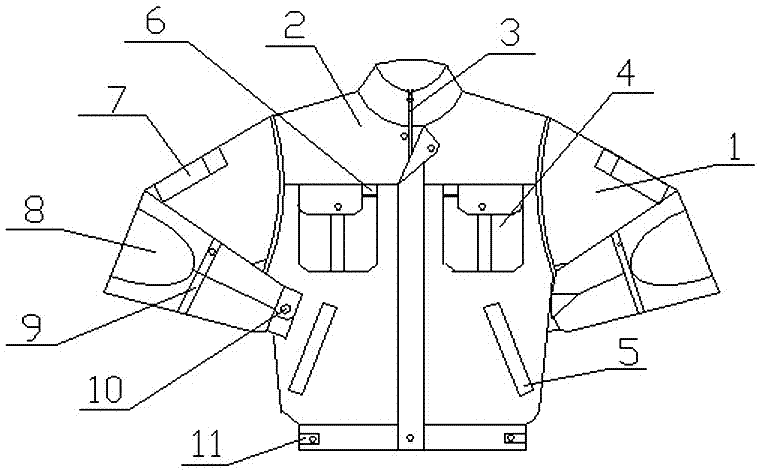 一种教学实训用工作服的制作方法