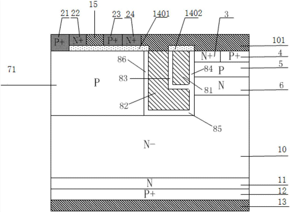 一种沟槽栅电荷储存型绝缘栅双极型晶体管及其制造方法与流程