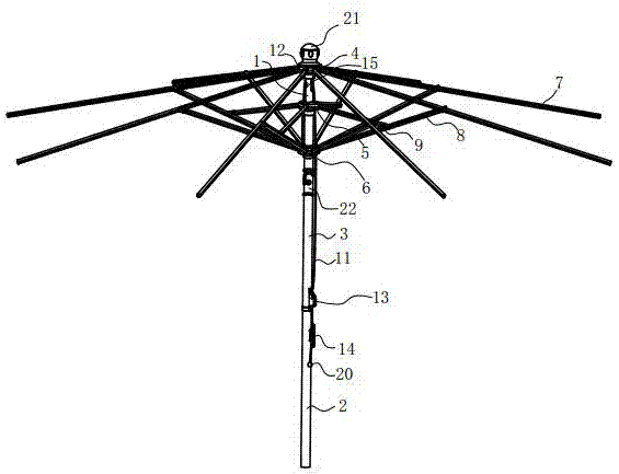 一种可轻便快速收展的拉绳伞的制作方法