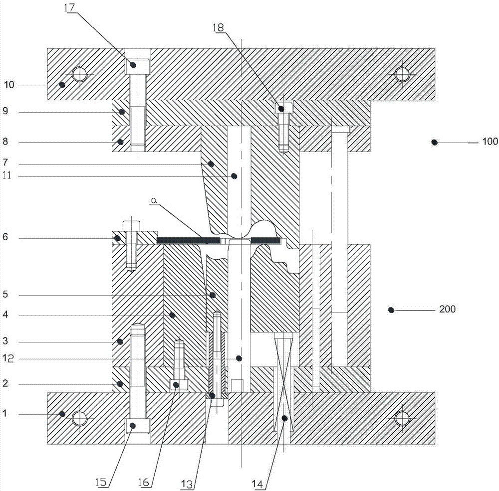 一种汽车座椅骨架夹头压弯成形模具的制作方法