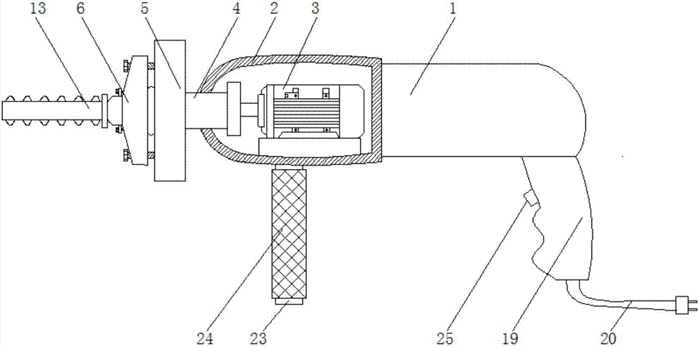 一种治水井盖用手持式钻孔机的制作方法